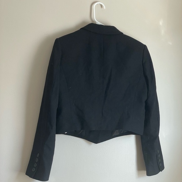 Equipment black cropped wool blazer size 8 - Picture 2 of 5